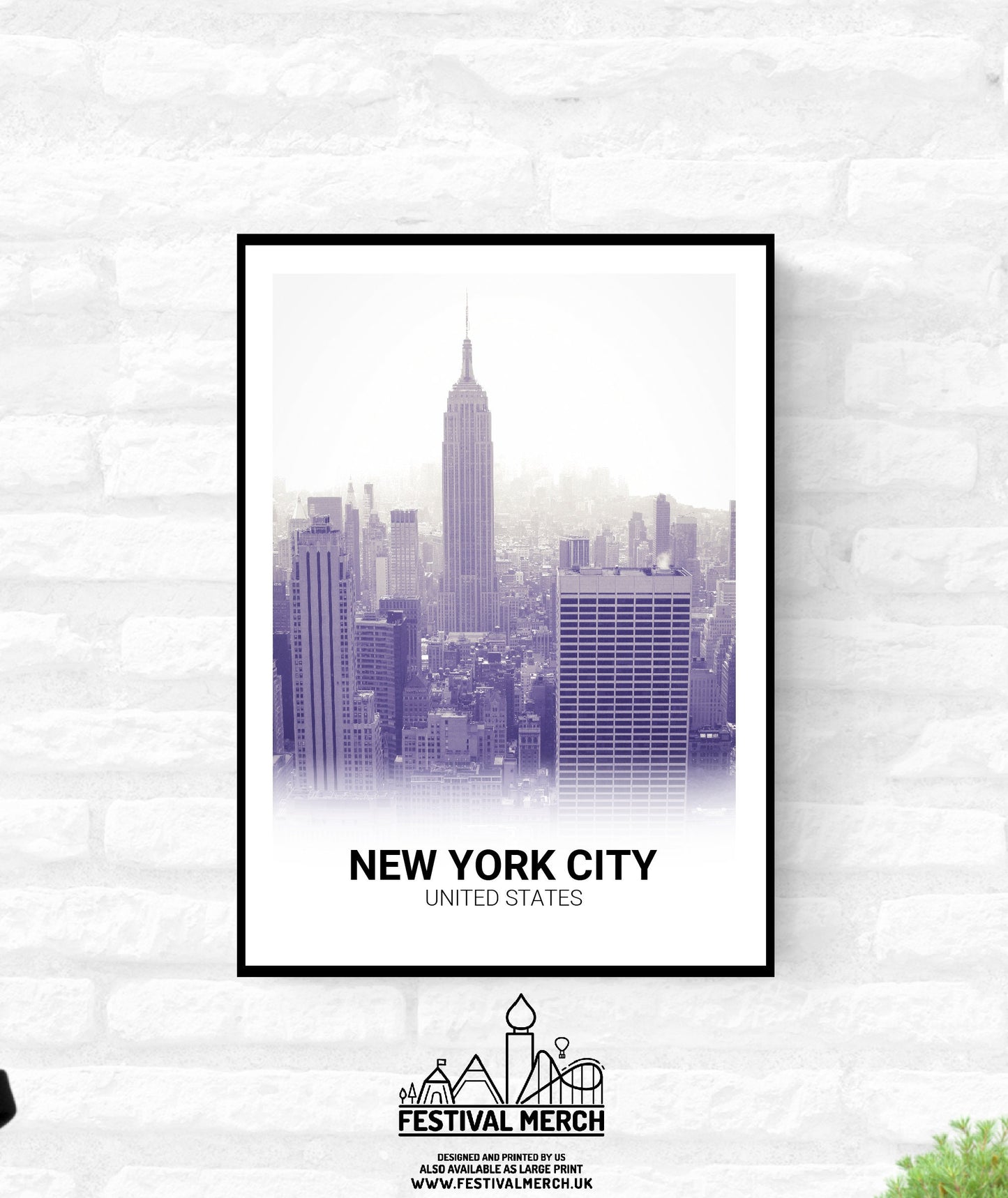 New York City Print -  A4 A3 A2  - Festival Merch