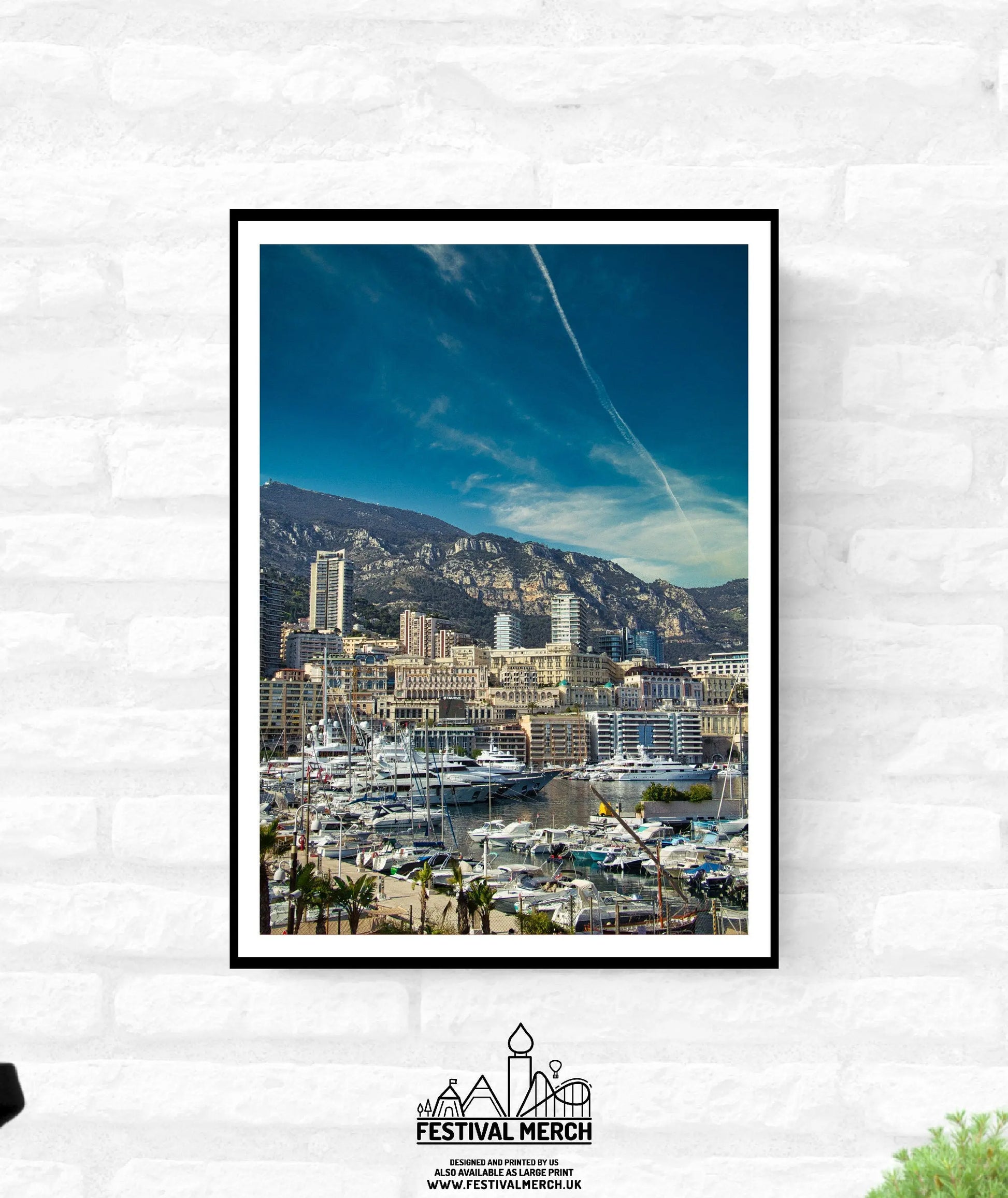 Monaco Harbour Print - Monaco Poster - Photography Photograph - Living room office home decor - A4 A3 A2 - Festival Merch