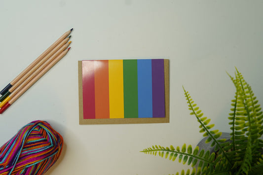 Rainbow Flag - Premium Pride Flag LGBT Greetings Card A6 - Celebrate coming out - FestivalMerch