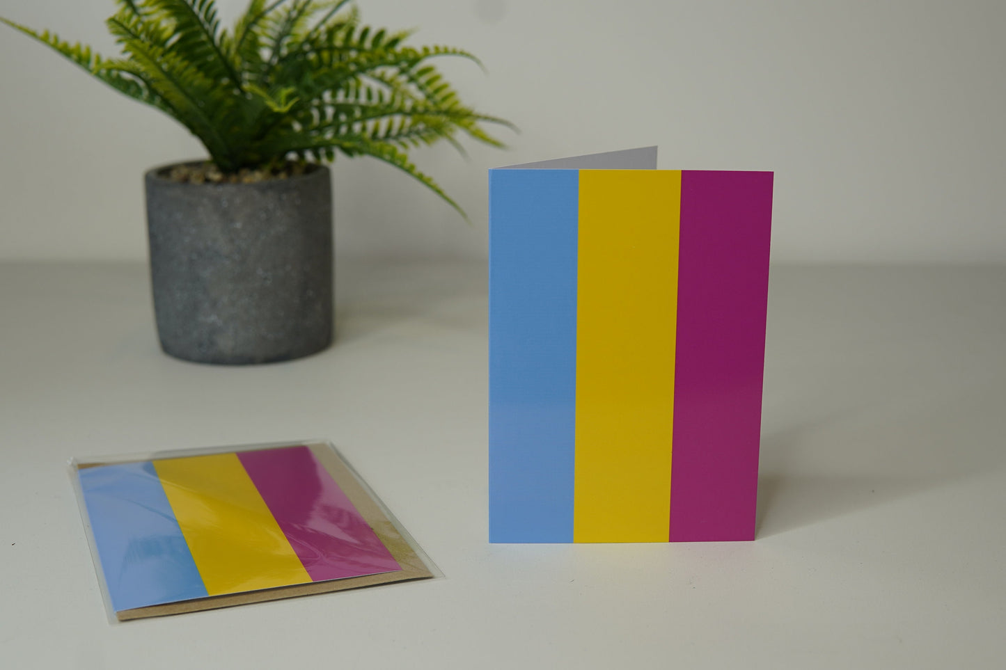 Pansexual Flag - Premium Pride Flag LGBT Greetings Card A6 - Celebrate coming out - FestivalMerch