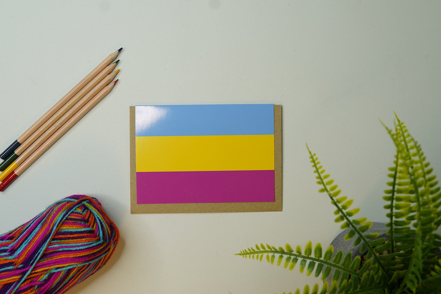 Pansexual Flag - Premium Pride Flag LGBT Greetings Card A6 - Celebrate coming out - FestivalMerch