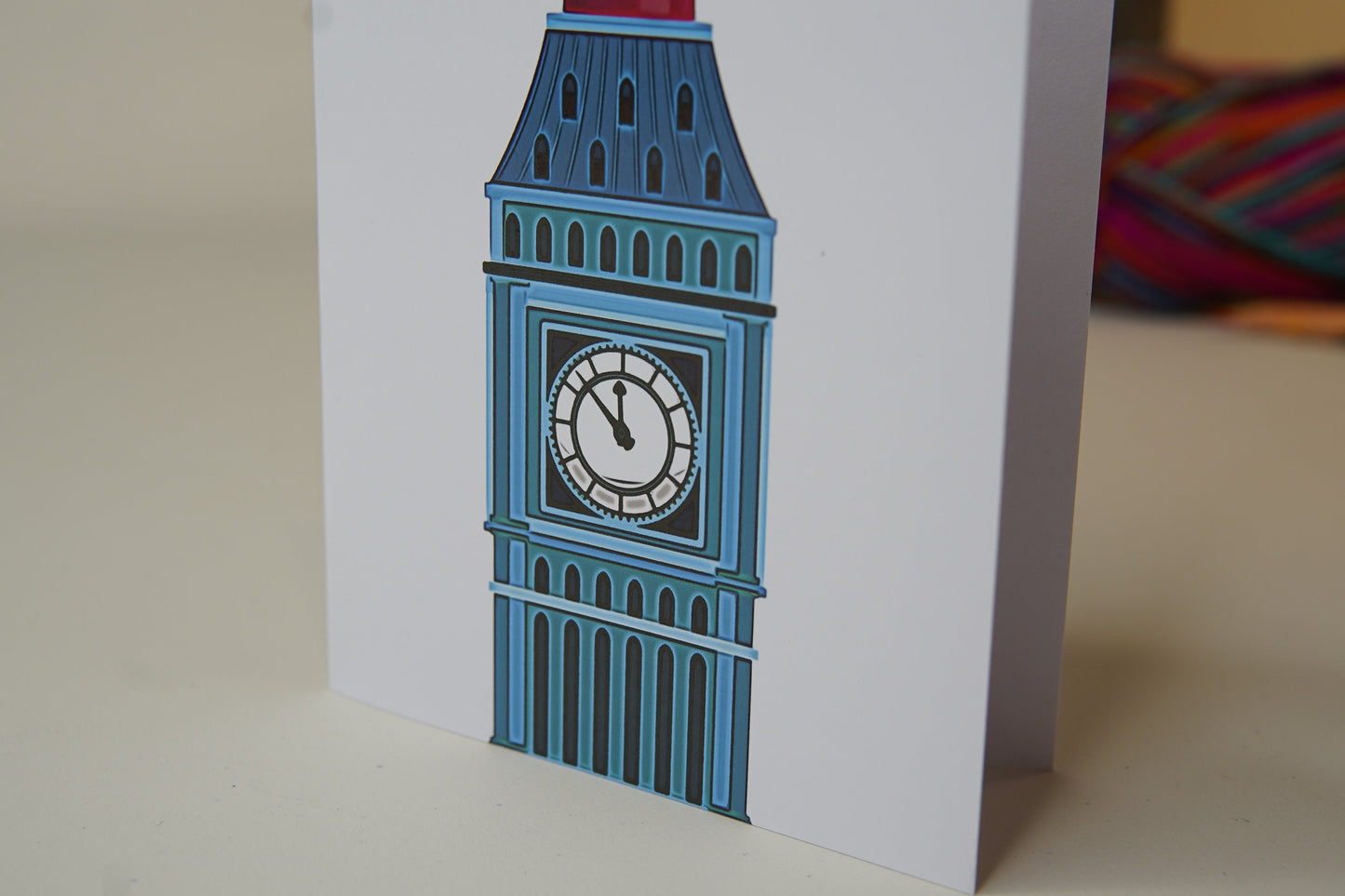 Big Ben Lipstick design - Greetings card - London tourist Londoner LDN Drag Make up artist - Ru Paul's drag race UK inspired