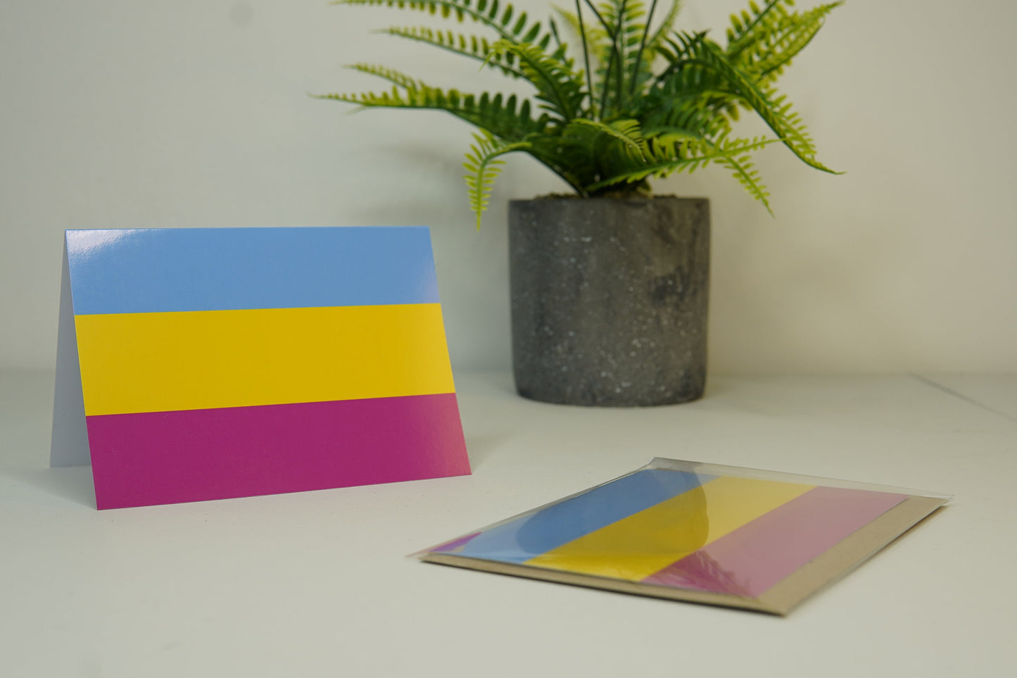 Pansexual Flag - Premium Pride Flag LGBT Greetings Card A6 - Celebrate coming out - FestivalMerch