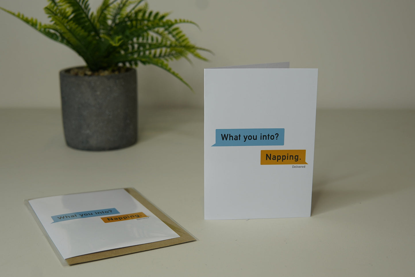 What are you into? Napping  - Premium Funny Greetings Card A6 - Premium Pride LGBT - Valentines day birthday dating app - FestivalMerch