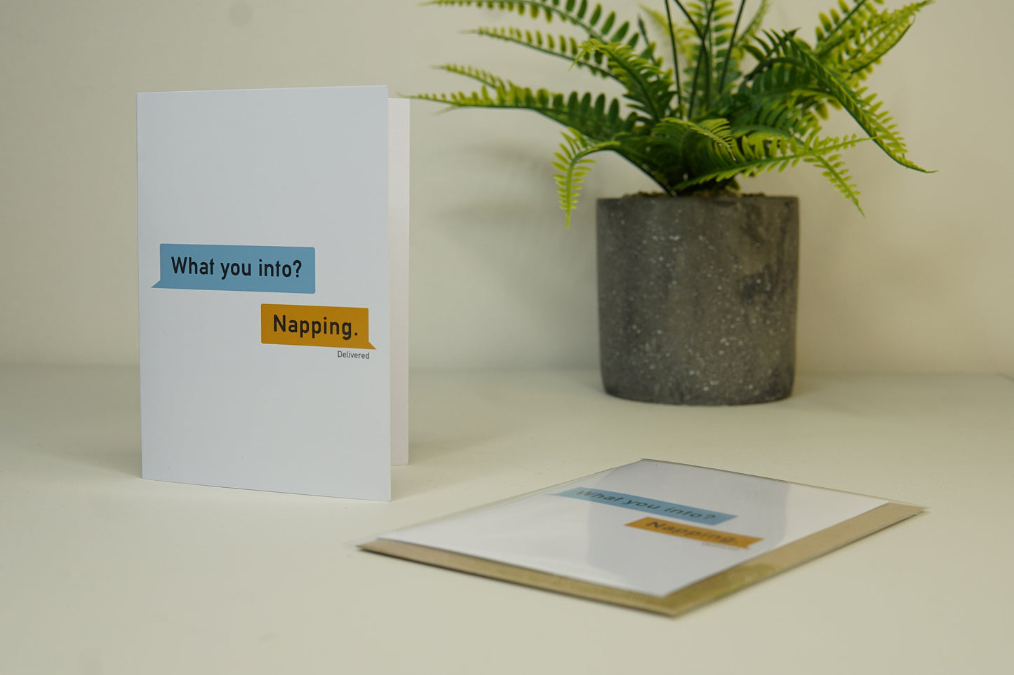 What are you into? Napping  - Premium Funny Greetings Card A6 - Premium Pride LGBT - Valentines day birthday dating app - FestivalMerch