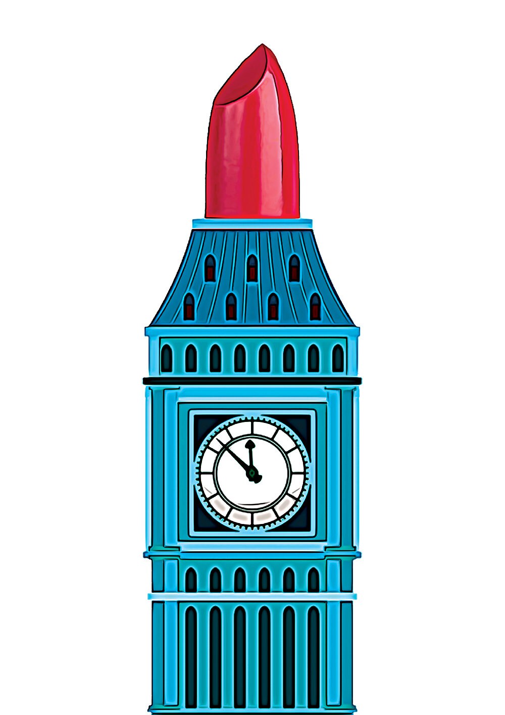 Big Ben Lipstick Print - London artwork A4 A3 A2 -  Ru pauls Drag race UK inspired - Home Decor