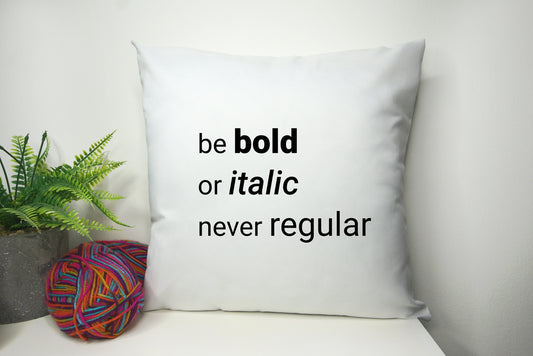 Personalise ANY QUOTE - Customised Cushion Cover 40cm by 40cm Polyester - No filling - Quote Typography - Pillowcase - Festival Merch