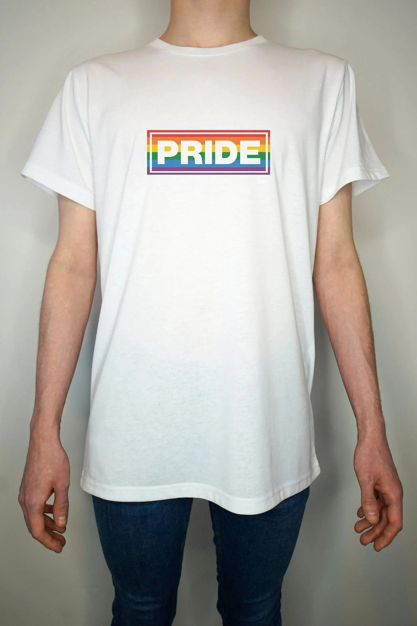 Pride T shirt - Rainbow pride flag LGBT gay bi transgender lesbian - Premium Quality Summer Light weight 65/35 Polyester Cotton