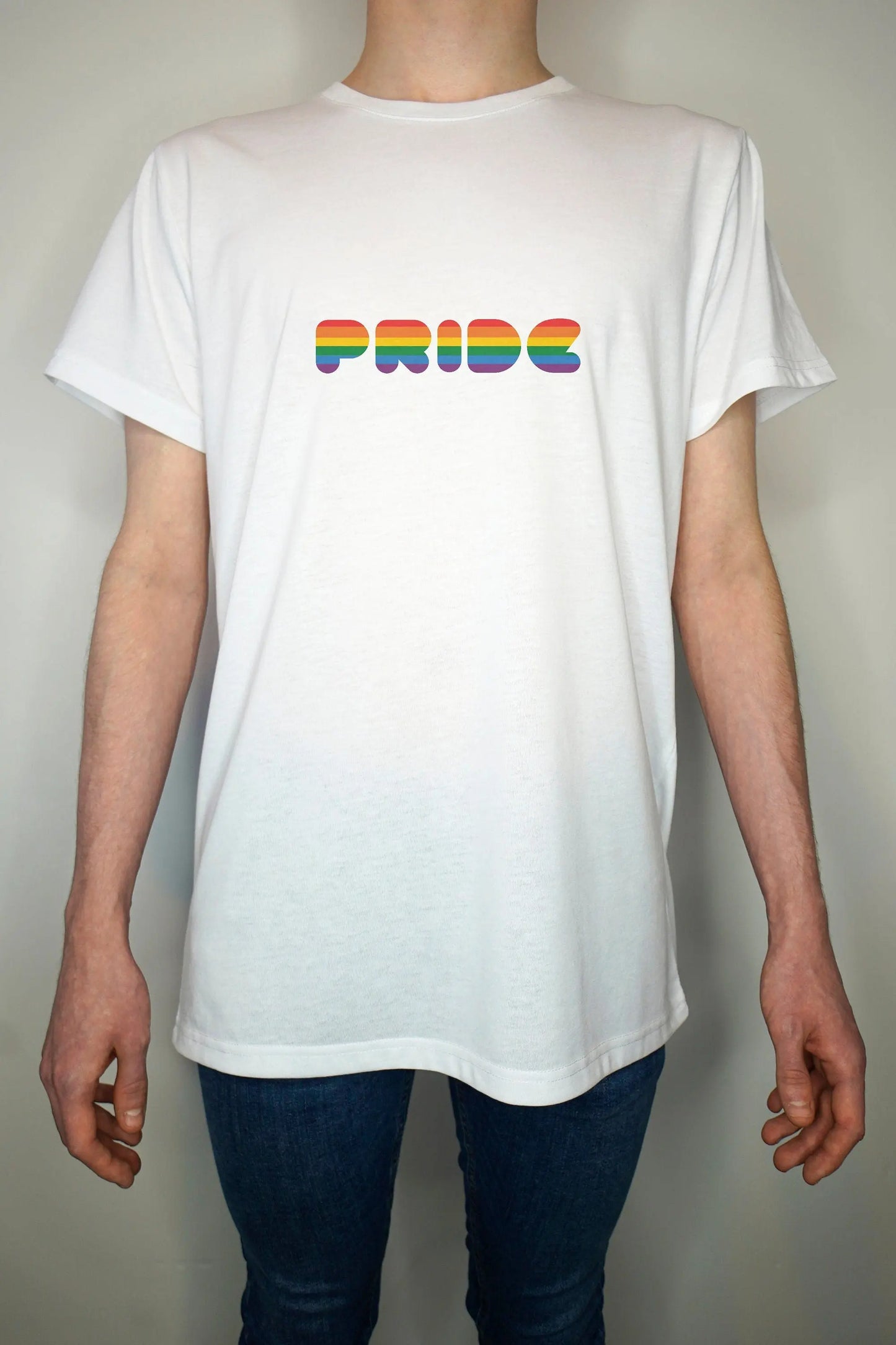 Pride T shirt - Rainbow flag pride flag LGBT gay bi transgender lesbian - Premium Quality Summer Light weight 65/35 Polyester Cotton