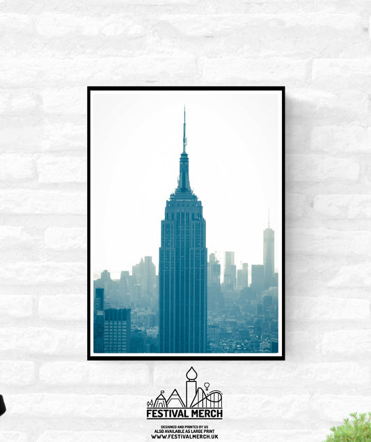 New York City Print - wall hanging home decor gift -  A4 A3 A2  - Festival Merch
