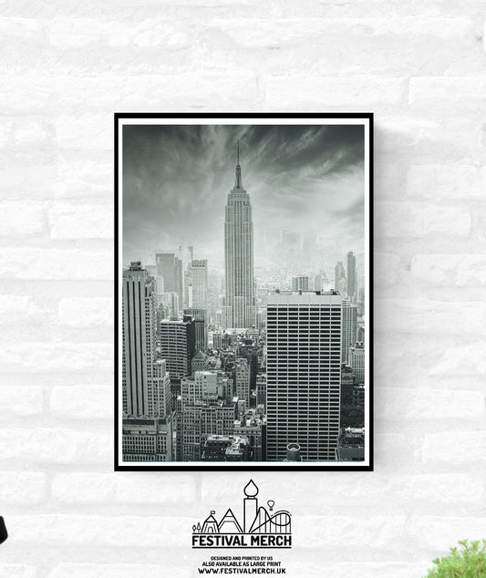 New York City Print - wall hanging home decor gift -  A4 A3 A2  - Festival Merch