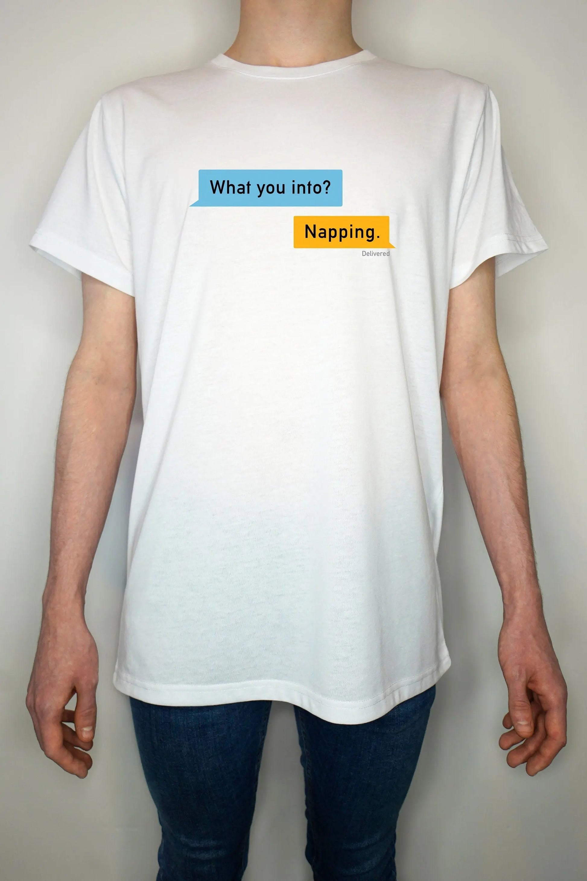What are you into? Napping - Fun Pride T shirt - Gay dating app London Pride Manchester Pride - Light weight Summer 65/35 Polyester Cotton