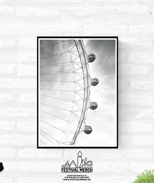 London Premium Travel Prints - Instagram London Wall hangings home decor Art - Black and white - A4 A3 A2 - Festival Merch