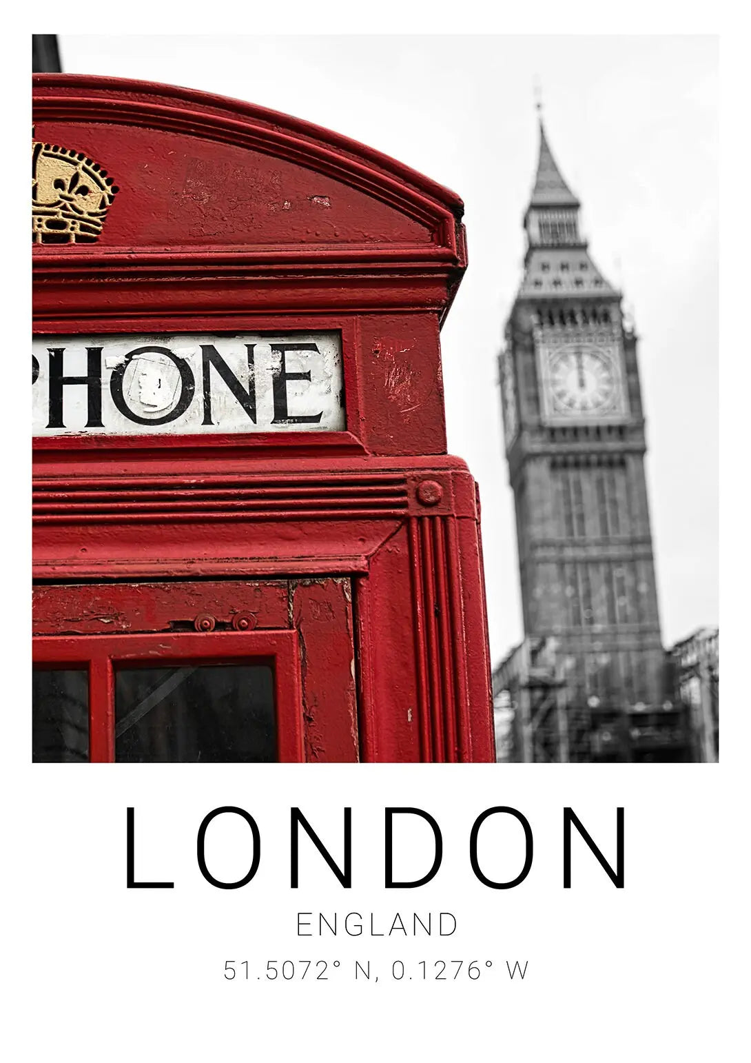 London Premium Travel Prints View of London - Wall hangings home decor Art - Black and white - A4 A3 A2 - Festival Merch