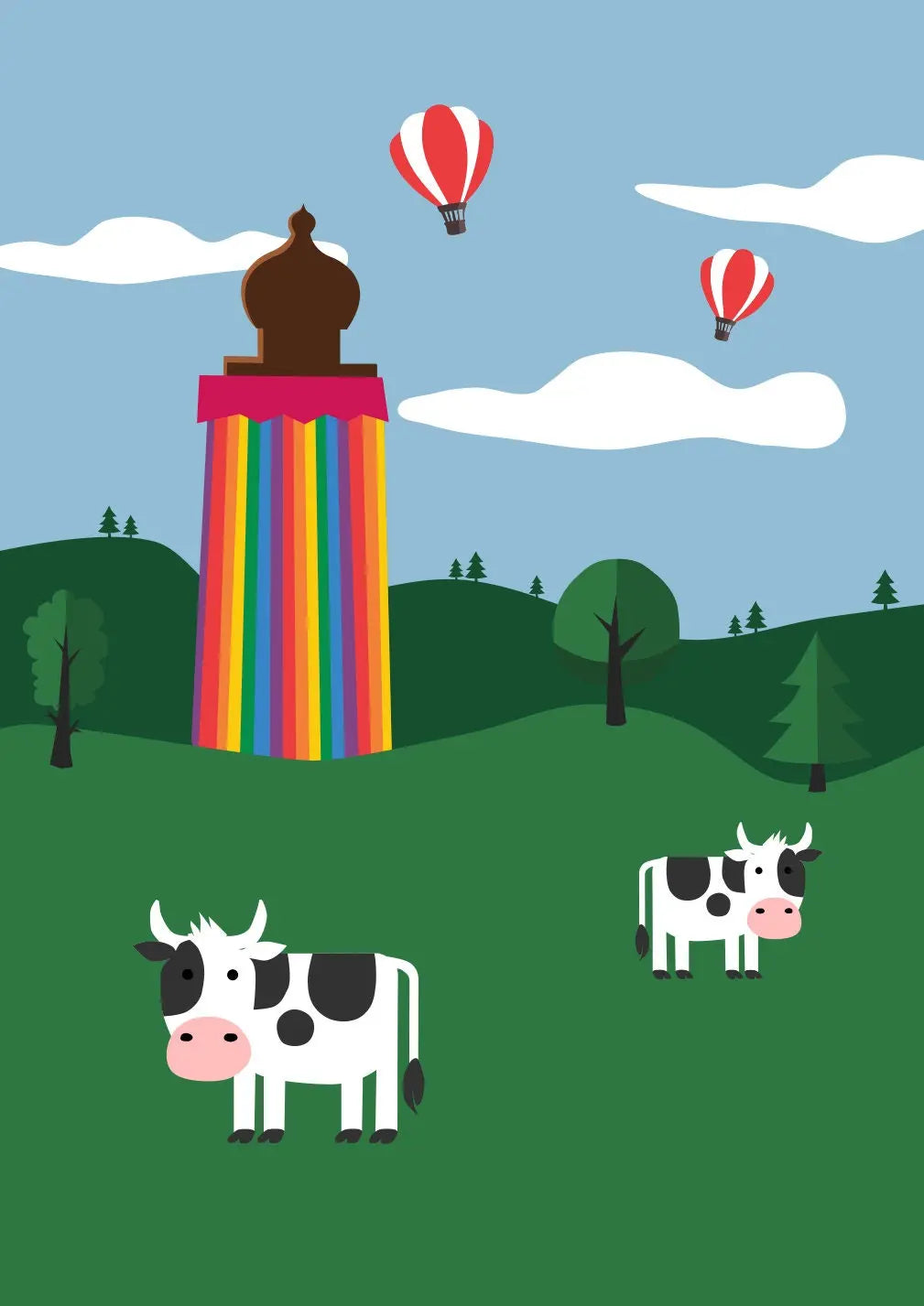 Personalisable Art - Premium Glastonbury Festival Print (Unofficial) - A4 A3 A2 - Inspired Glasto Poster Somerset - Festival Merch