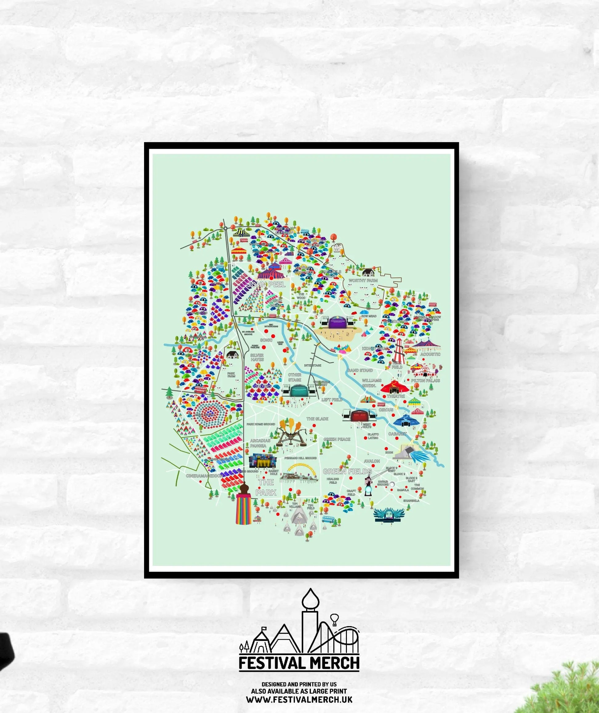 Personalisable Premium Glastonbury Festival Map 2022 (Unofficial) - A4 A3 A2 - Print poster - Inspired music festival - Festival Merch