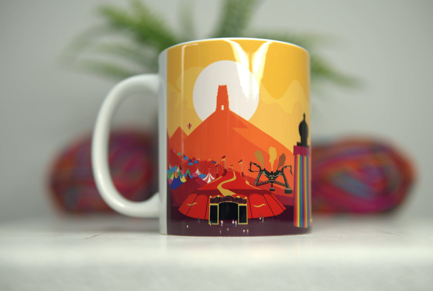 11oz Glastonbury Festival Mug - Day Time Theme Cup - Parklife download reading and leeds fest Creamfields sound city cup - Festival Merch