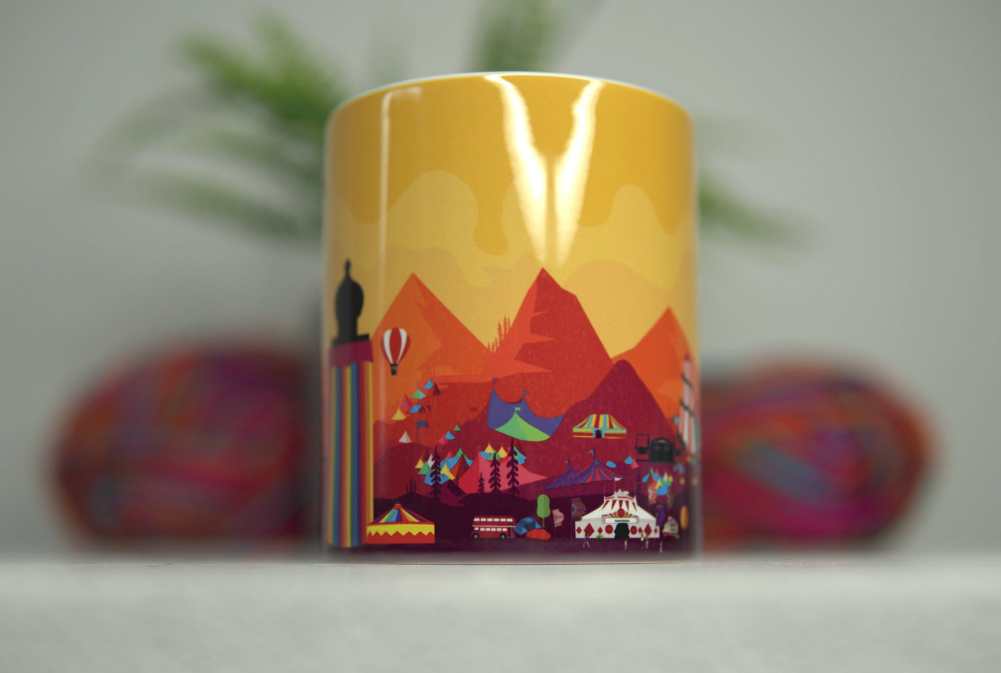 11oz Glastonbury Festival Mug - Day Time Theme Cup - Parklife download reading and leeds fest Creamfields sound city cup - Festival Merch