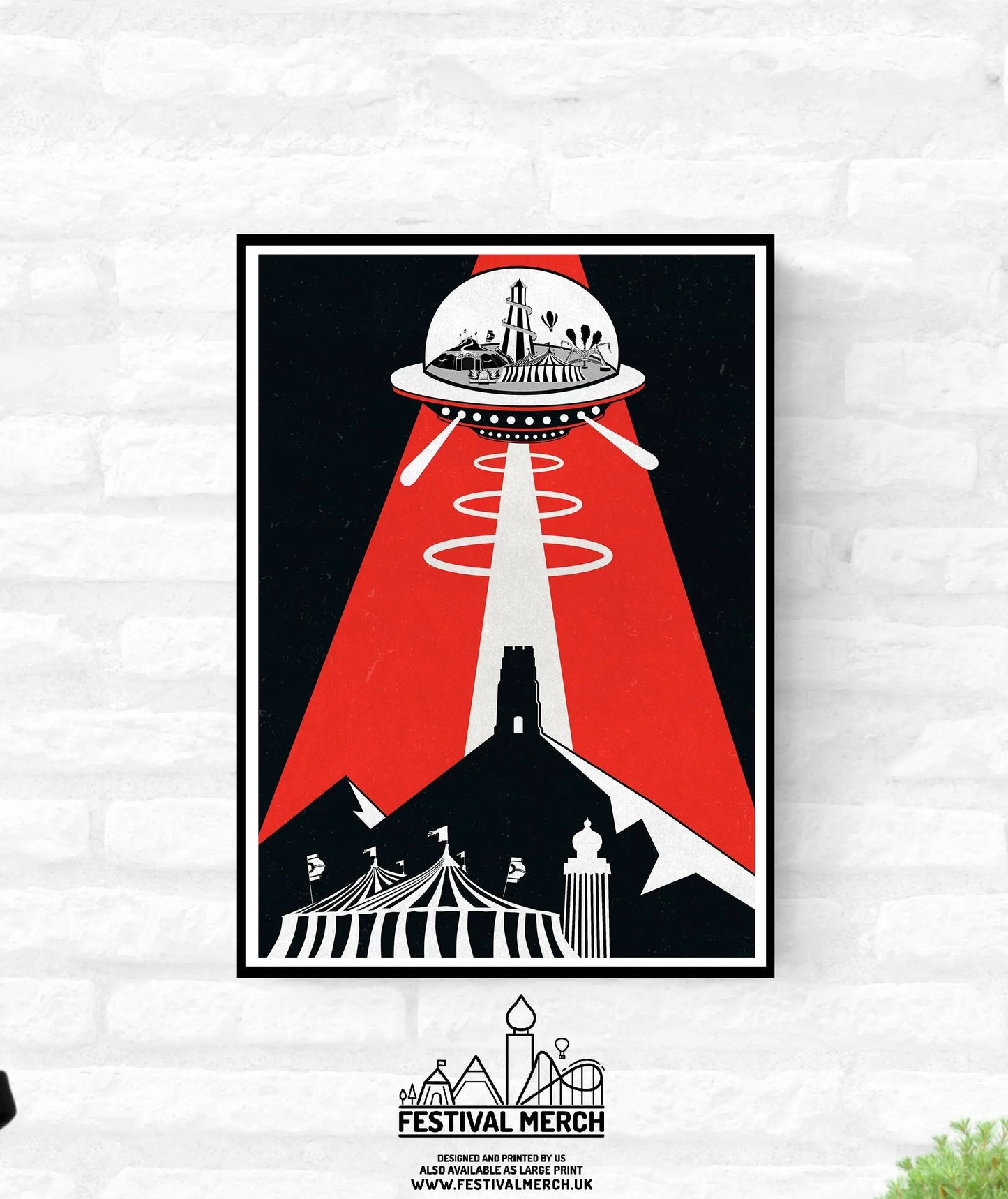 Personalisable Art - Premium Glastonbury Festival Print (Unofficial) - A4 A3 A2 - Inspired Glasto Music Poster Somerset - Festival Merch