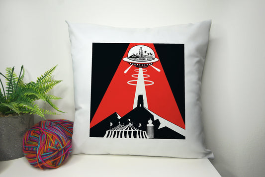 Music Festival Cushion Cover 40cm by 40cm Polyester - No filling - (Unofficial)  Glastonbury Festival inspired Pillowcase - Festival Merch