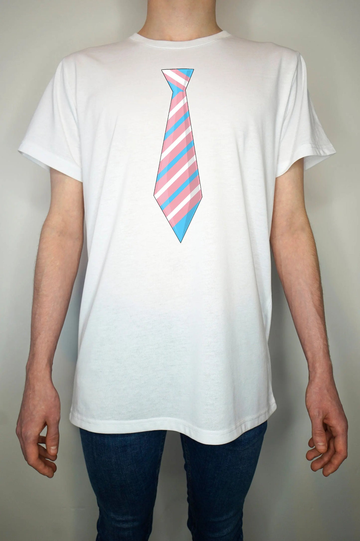 Transgender Pride T shirt - Rainbow pride flag LGBT gay bi transgender lesbian - Premium Quality Summer Light weight 65/35 Polyester Cotton