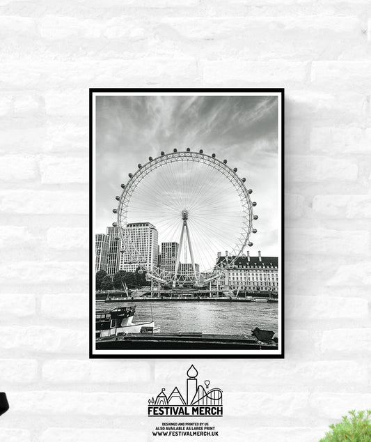 London Premium Travel Prints - Instagram London Wall hangings home decor Art - Black and white - A4 A3 A2 - Festival Merch
