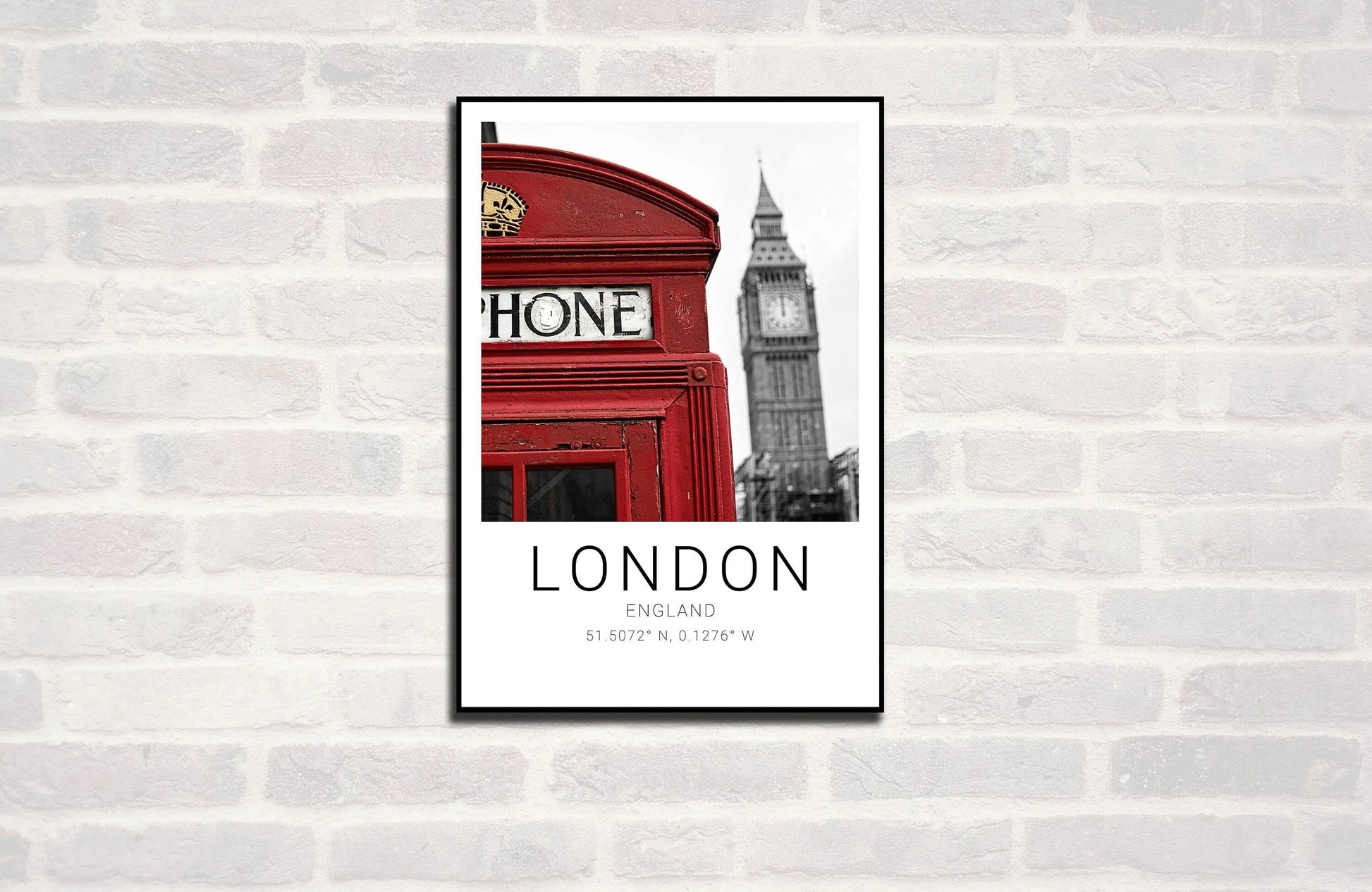 London Premium Travel Prints View of London - Wall hangings home decor Art - Black and white - A4 A3 A2 - Festival Merch