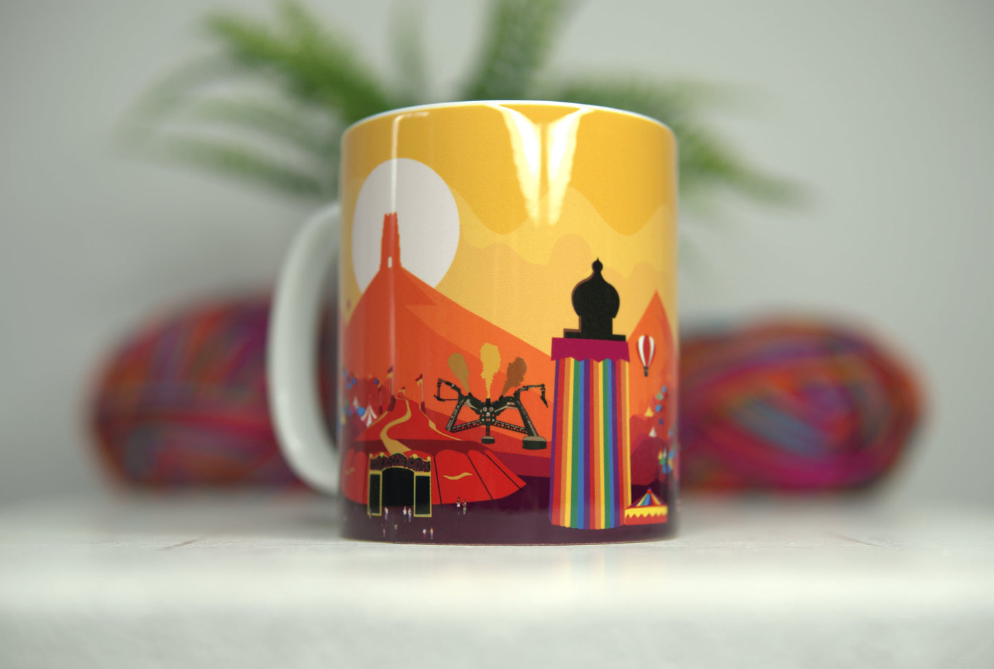 11oz Glastonbury Festival Mug - Day Time Theme Cup - Parklife download reading and leeds fest Creamfields sound city cup - Festival Merch