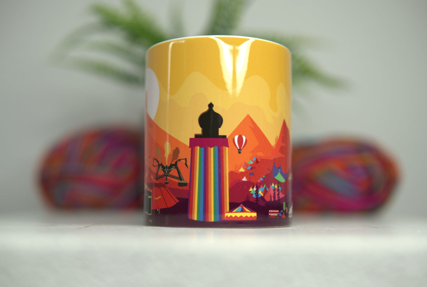 11oz Glastonbury Festival Mug - Day Time Theme Cup - Parklife download reading and leeds fest Creamfields sound city cup - Festival Merch