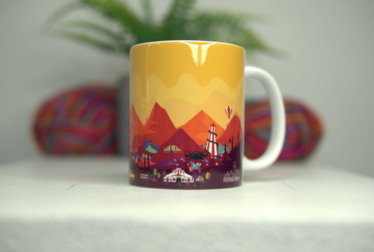 11oz Glastonbury Festival Mug - Day Time Theme Cup - Parklife download reading and leeds fest Creamfields sound city cup - Festival Merch