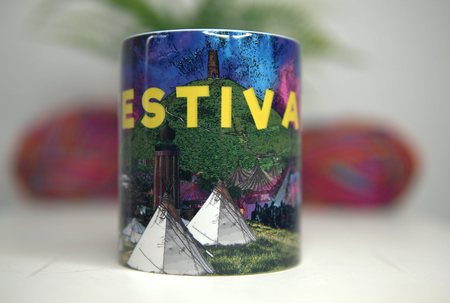 11oz Glastonbury Festival Mug - Day Time Theme Cup - Parklife download reading and leeds fest Creamfields sound city cup - Festival Merch