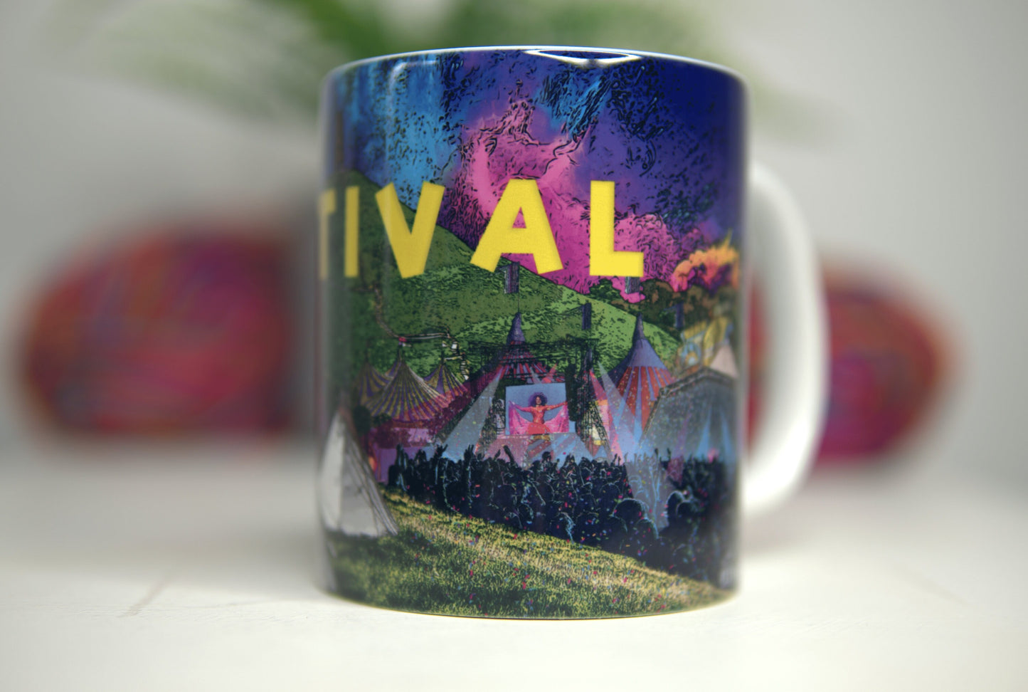 11oz Glastonbury Festival Mug - Day Time Theme Cup - Parklife download reading and leeds fest Creamfields sound city cup - Festival Merch