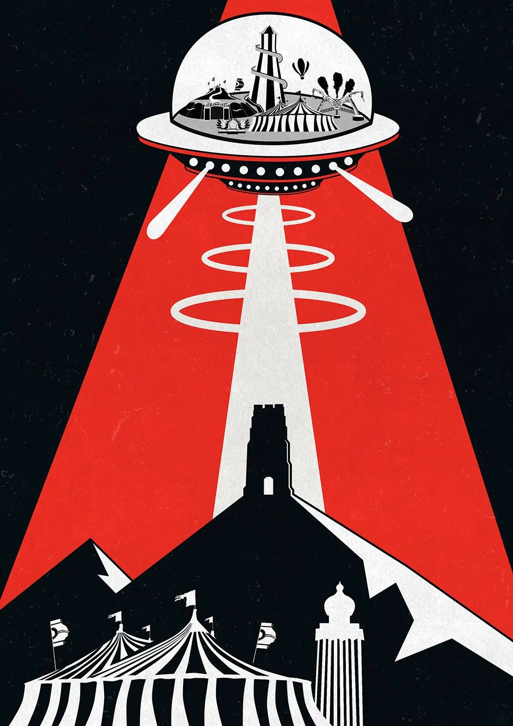 Personalisable Art - Premium Glastonbury Festival Print (Unofficial) - A4 A3 A2 - Inspired Glasto Music Poster Somerset - Festival Merch