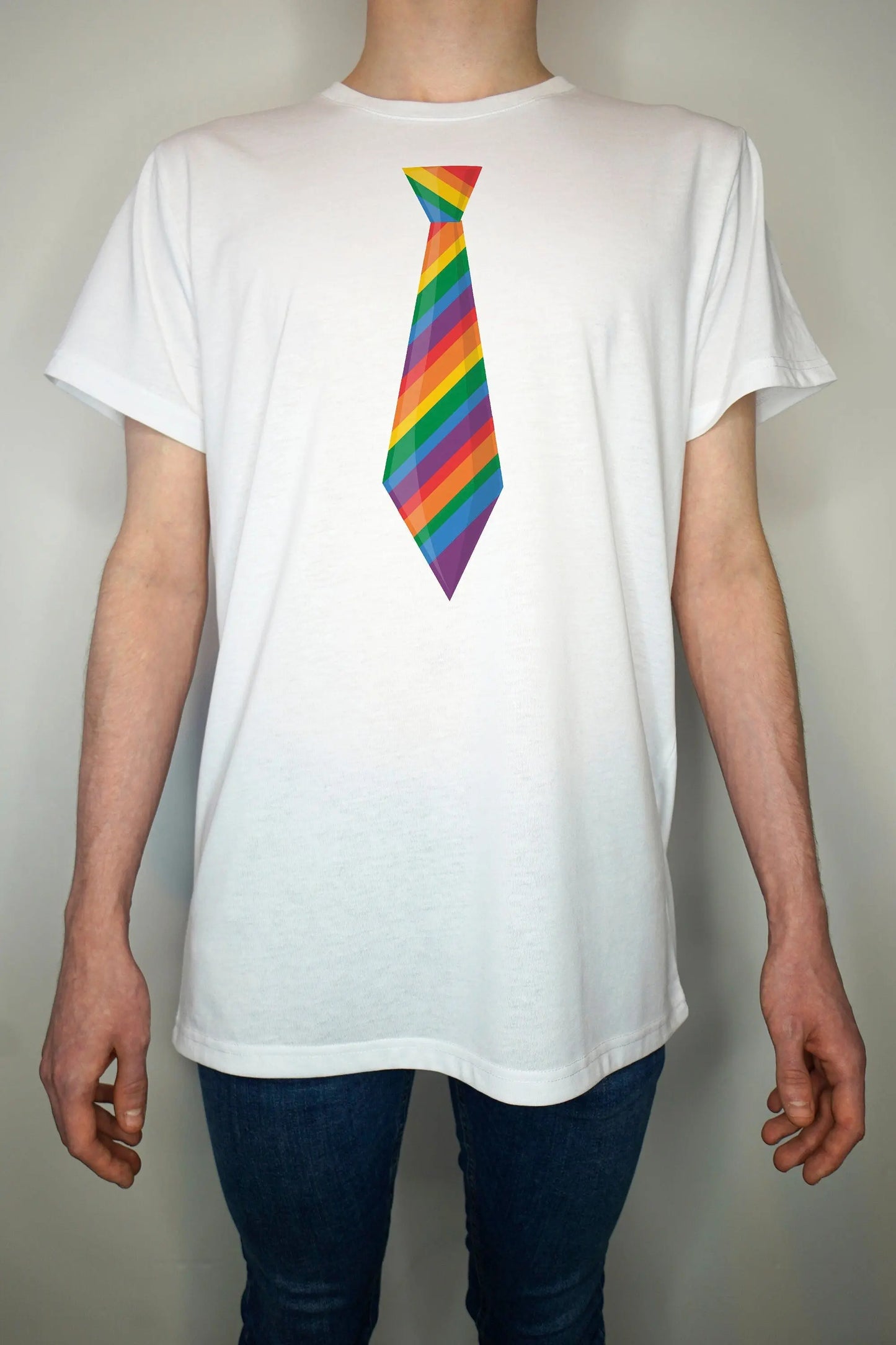Pride T shirt - Rainbow pride flag LGBT gay bi transgender lesbian - Premium Quality Summer Light weight 65/35 Polyester Cotton