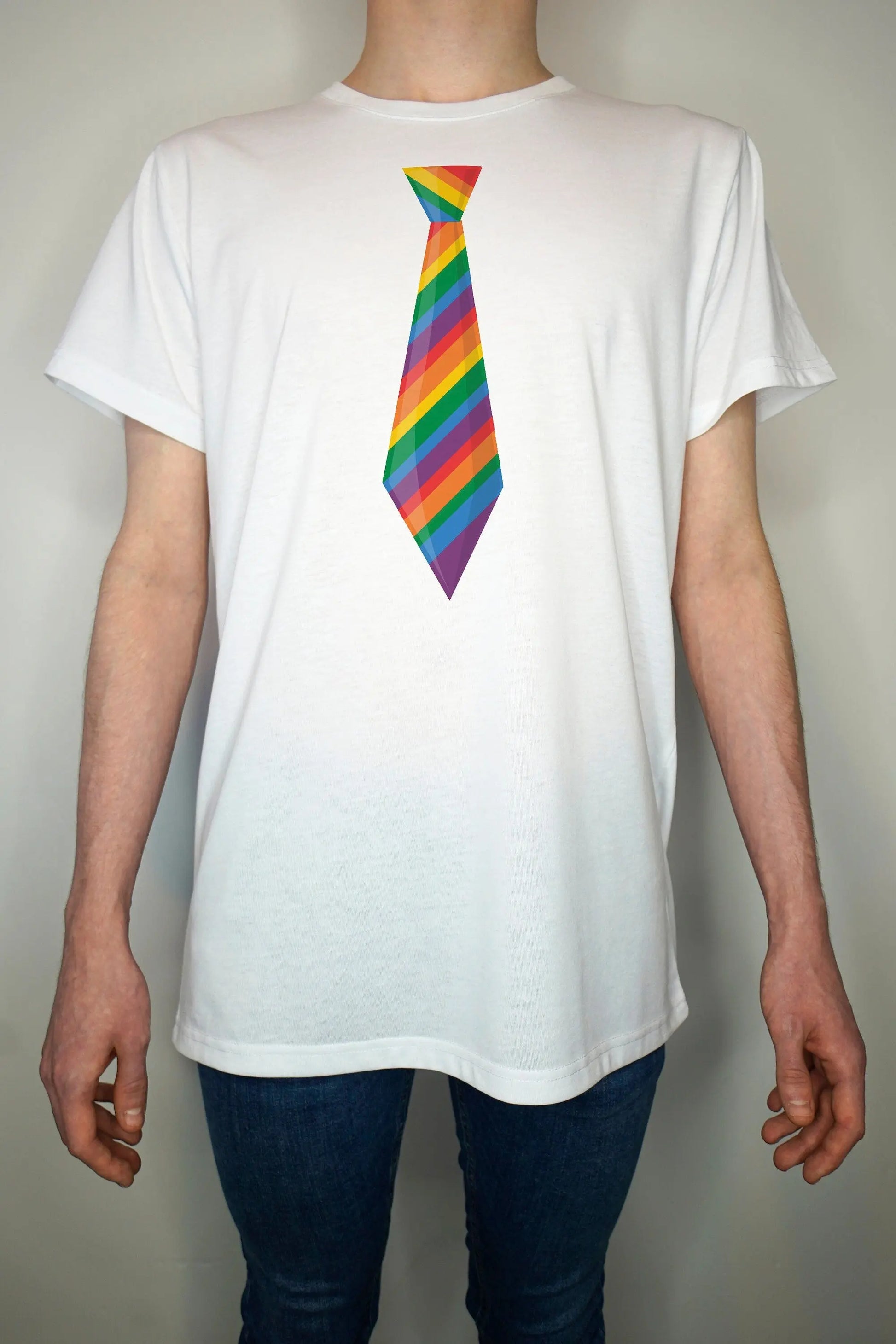Pride T shirt - Rainbow pride flag LGBT gay bi transgender lesbian - Premium Quality Summer Light weight 65/35 Polyester Cotton