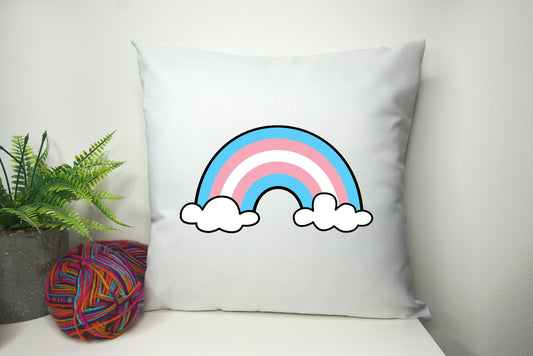 Transgender Flag Pride Cushion Cover 40cm by 40cm - No filling - Home Decor Pillowcase - Pyramid stage - Festival Merch