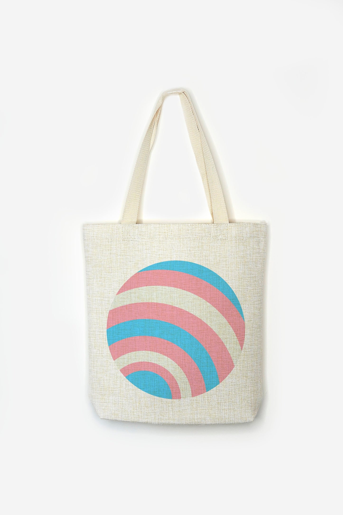 Transgender Flag Tote Bag - Premium Linen Cotton Canvas - Subtle Pride Flag LGBT - Festival Merch
