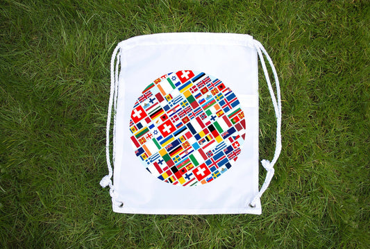 Eurovision Inspired Bag - Made to order - Premium drawstring bag - Eurovision party Italy 2022 Song Contest European Flag - Festival Merch