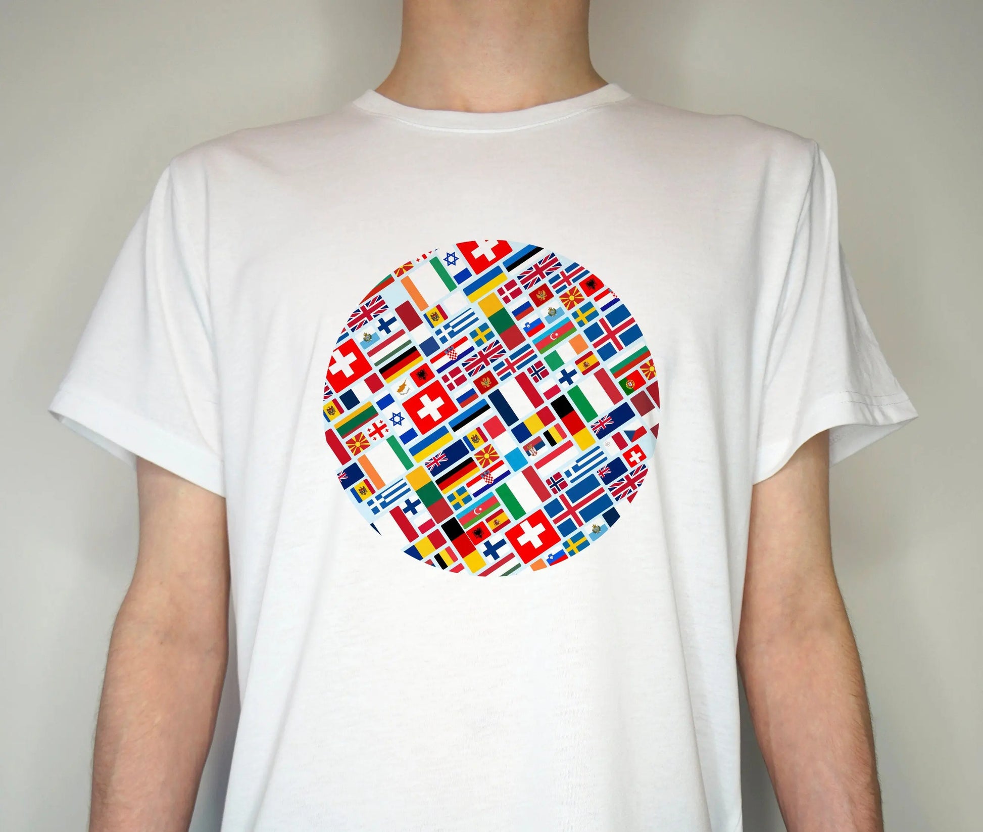 Eurovision Inspired T shirt (Unofficial) - Premium Quality - Song Contest Design European Flags - Festival Merch
