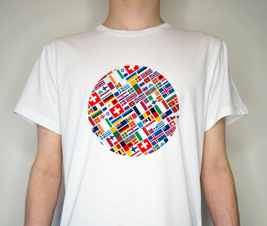 Eurovision Inspired T shirt (Unofficial) - Premium Quality - Song Contest Design European Flags  - Festival Merch