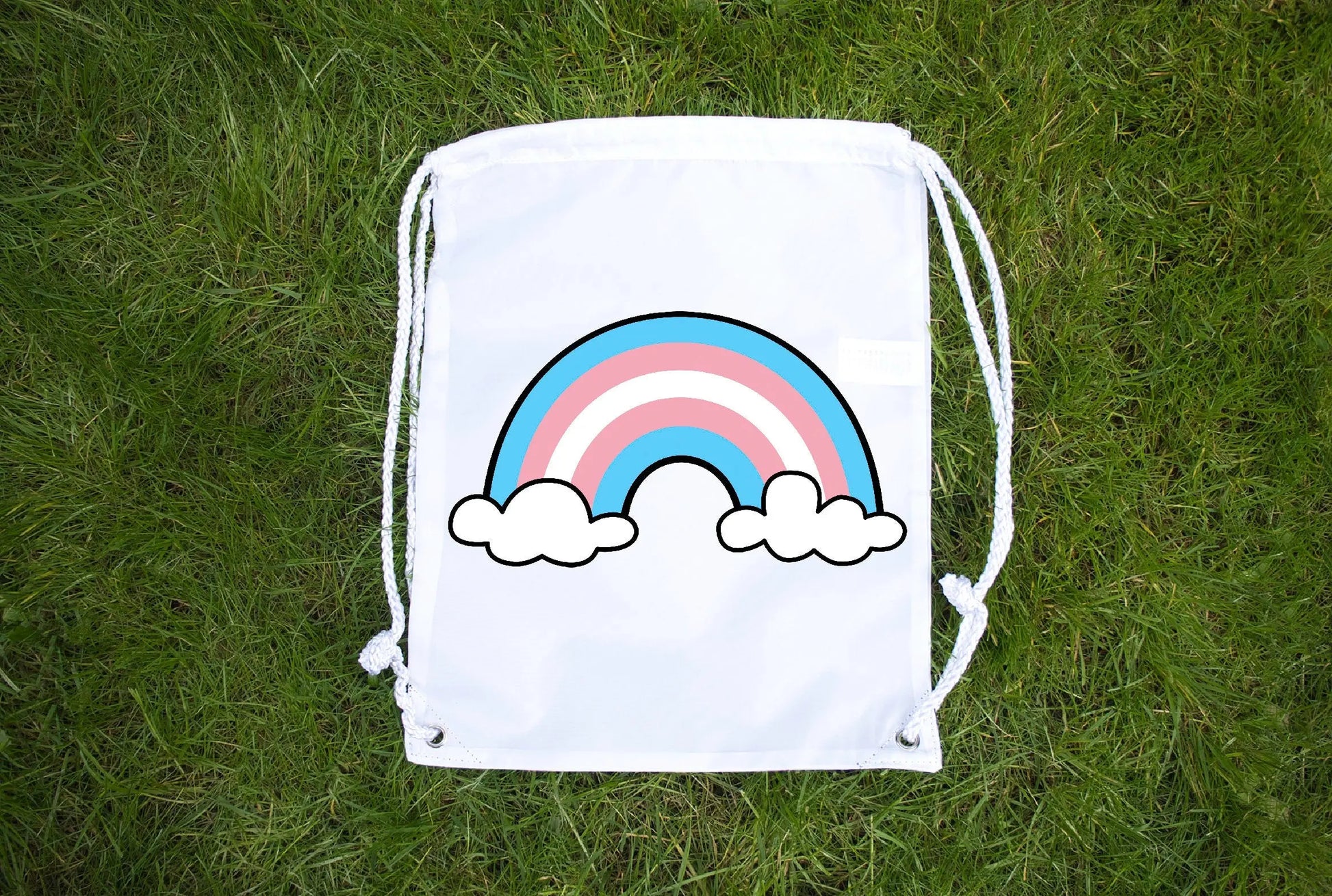 Rainbow Flag bag (ANY Pride Flag) - Draw String Bag - LGBT Lesbian Gay Bi Transgender - Festival Merch