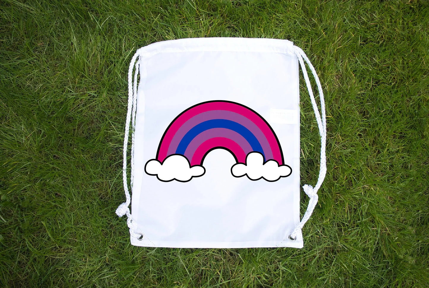 Rainbow Flag bag (ANY Pride Flag) - Draw String Bag - LGBT Lesbian Gay Bi Transgender - Festival Merch