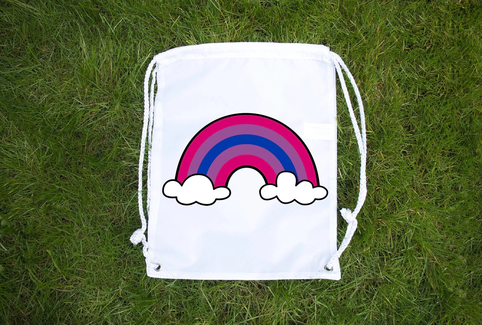 Rainbow Flag bag (ANY Pride Flag) - Draw String Bag - LGBT Lesbian Gay Bi Transgender - Festival Merch