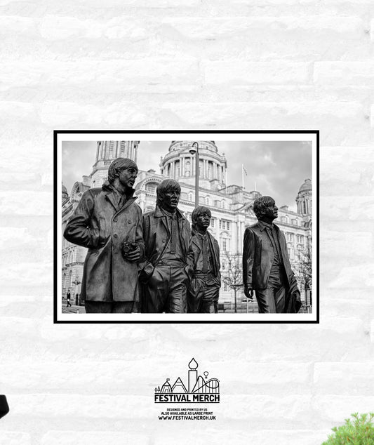 Liverpool Print - Premium Quality - A4 A3 A2 - Black and White - Beatles Albert Docks Cavern Club - Festival Merch