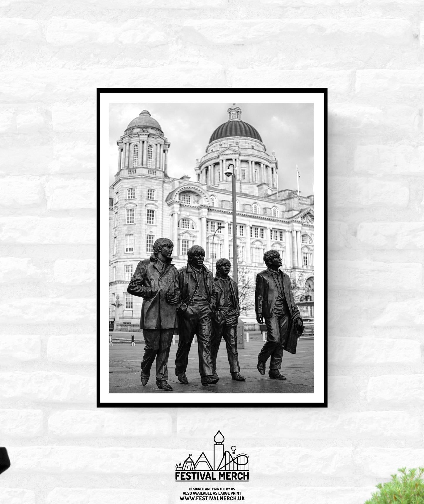 Liverpool Print - Premium Quality - A4 A3 A2 - Black and White - Beatles Albert Docks Cavern Club - Festival Merch