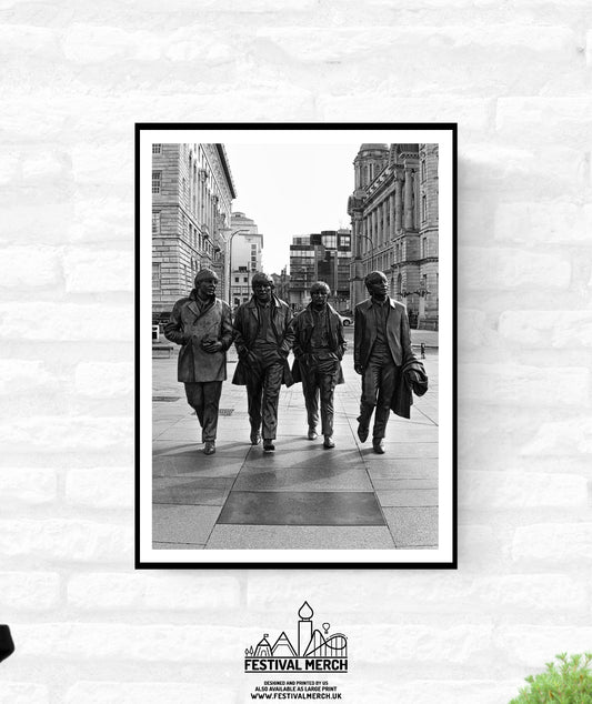 Liverpool Print - Premium Quality - A4 A3 A2 - Black and White - Beatles Albert Docks Cavern Club - Festival Merch