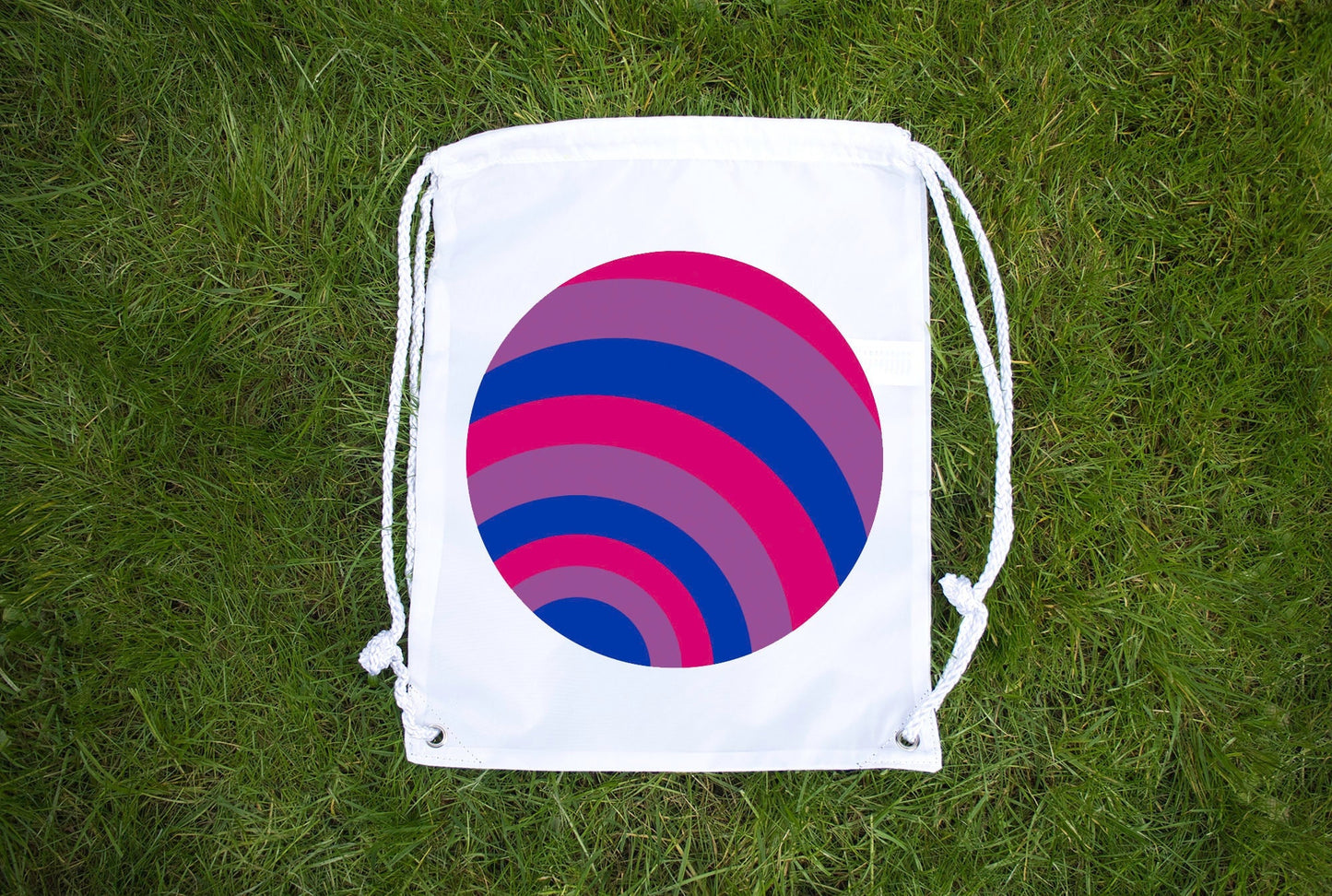 Bisexual Flag Pride Bag - Premium Draw rainbow String Bag - London Pride LGBT Lesbian Gay Bi Transgender - Festival Merch