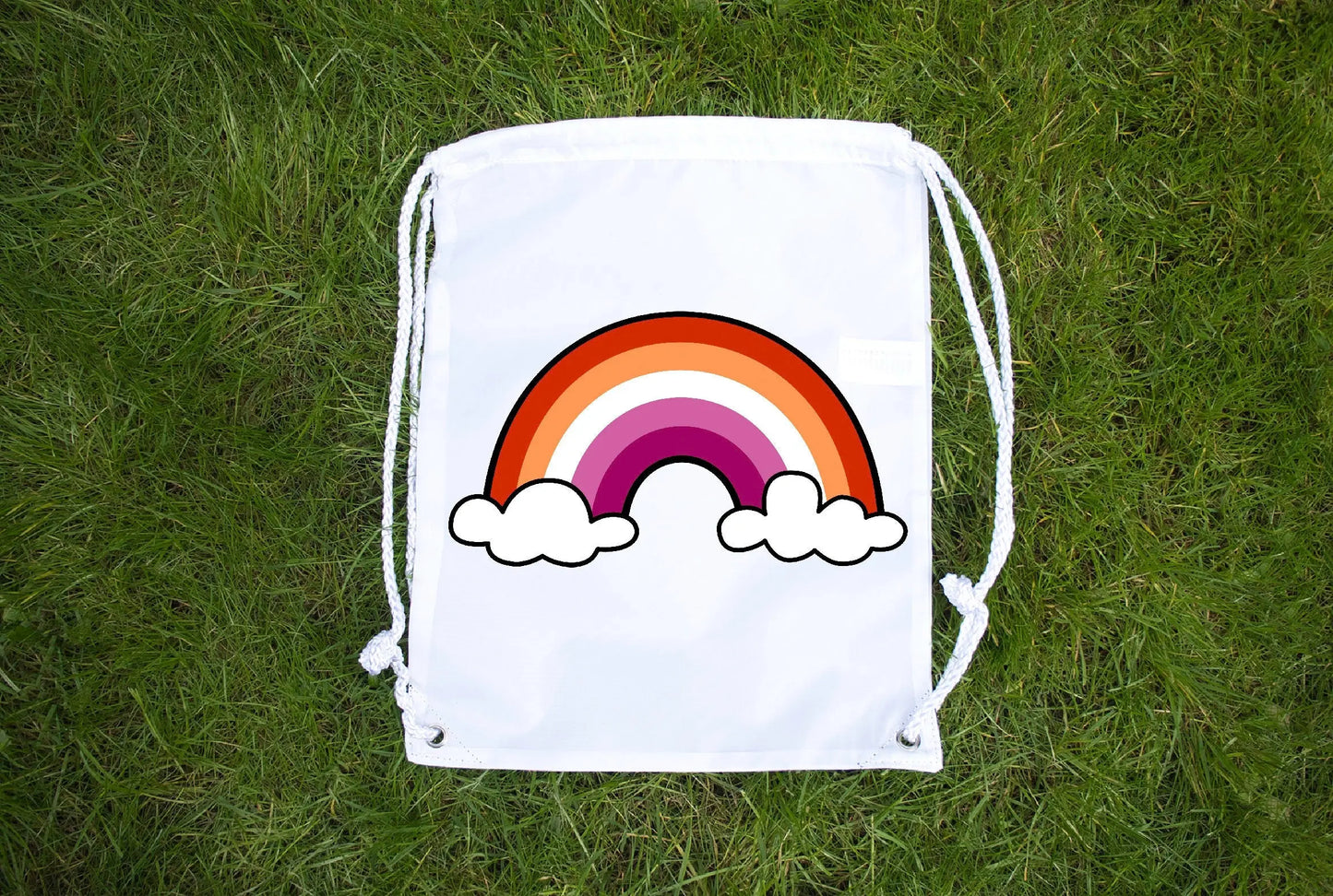 Rainbow Flag bag (ANY Pride Flag) - Draw String Bag - LGBT Lesbian Gay Bi Transgender - Festival Merch