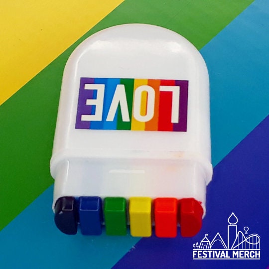 Rainbow Fan Brush Face Paint - glide along your face - Pride Flag LGBT Gay Lesbian Bi Trans Festival Make up Party Costume Gift