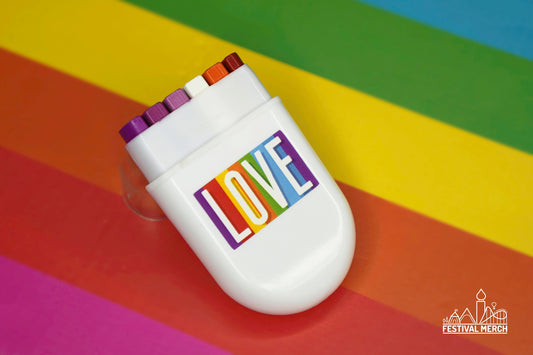 Lesbian Flag Face Paint - Lesbian Fan Brush - glide along your face - Rainbow Pride Flag LGBT Festival Make up Party Costume Gift